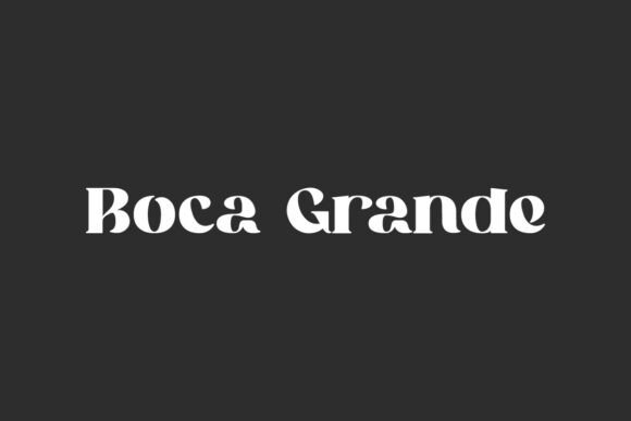 Boca Grande: A Modern Serif Font for Digital Creativity
