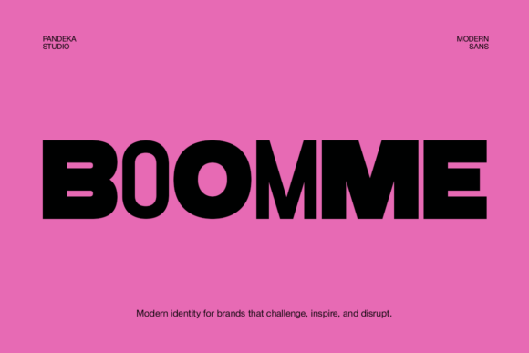 Boomme: A Bold Display Font for Modern Editorial Design