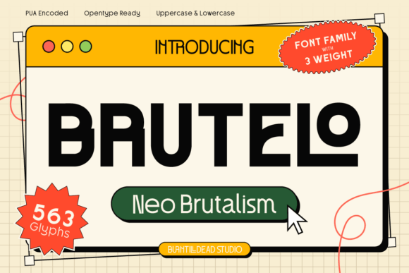 Brutelo: A Bold Display Font for Creative Makers