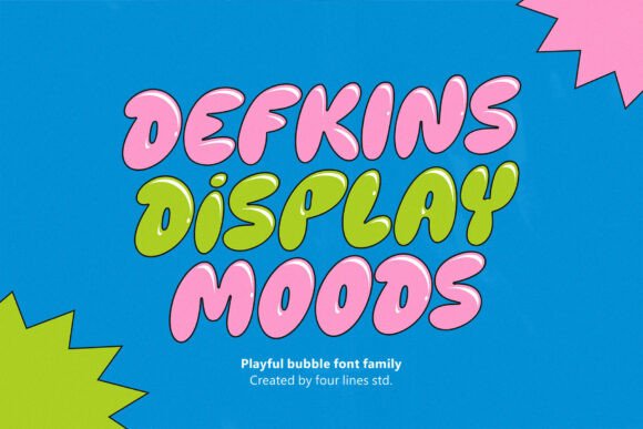 Defkins Display Moods Font for Playful Web Design