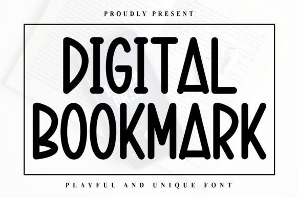Digital Bookmark Font for Modern Editorial Design