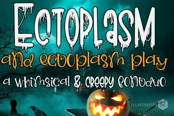 Ectoplasm Duo: A Whimsical Display Font for Halloween Campaigns