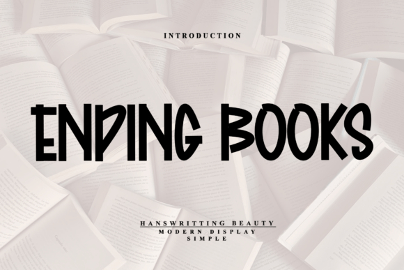 Ending Books: A Bold Display Font for Modern Editorial Design
