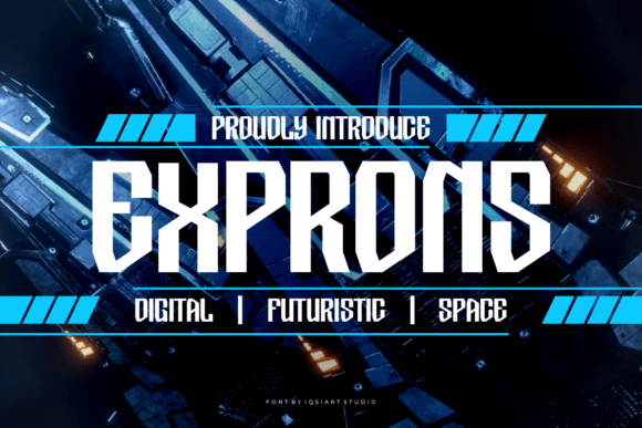 Exprons Font: A Modern Display Typeface for Digital Projects