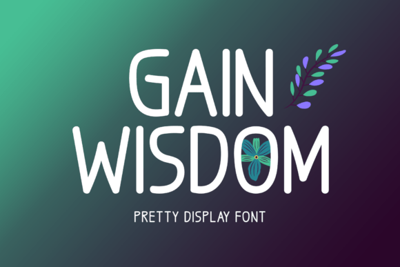 Gain Wisdom: A Graceful Display Font for Digital Creativity