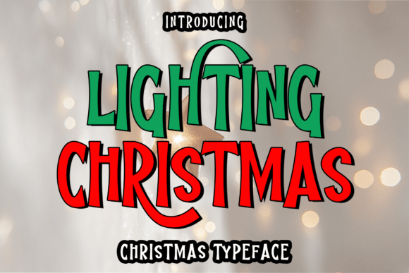 Lighting Christmas Font for Festive Design and Branding