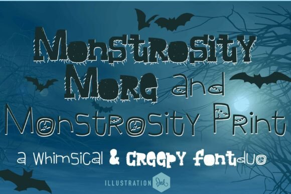Monstrosity More Duo for Spooky Display Fonts