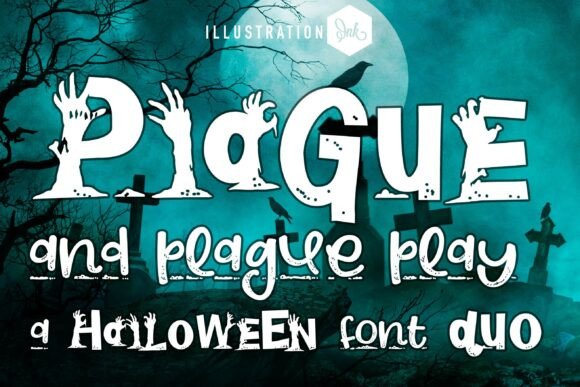 Plague Play Duo: The Bold Display Font for Halloween Campaigns