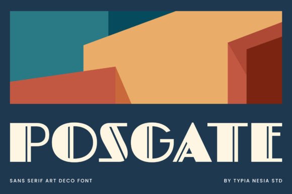 Postgate - A Modern Art Deco Display Font for Editorial Design