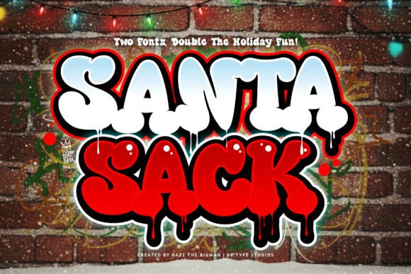 Santa Sack Font for Festive Design Projects