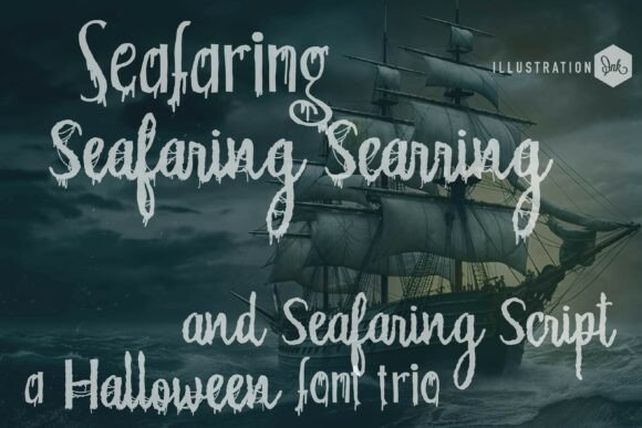 Seafaring Scarring Trio for Bold Branding and Creative Projects