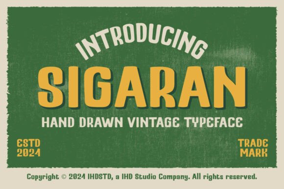Sigaran – A Vintage Font for Timeless Branding