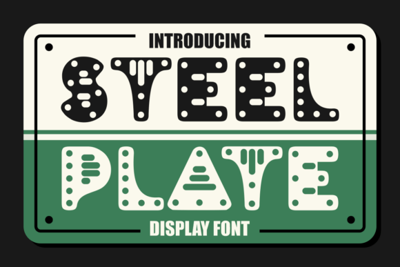 Steel Plate Display Font for Bold Web Design