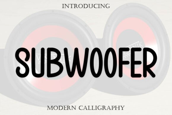 Subwoofer Font for Handmade Creations