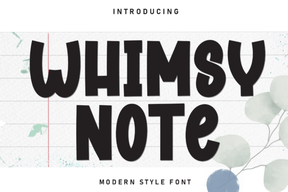 Whimsy Note: A Playful Display Font for Creative Makers